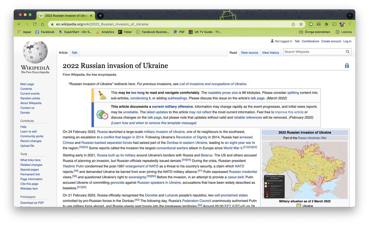 Ryssland hotar att blockera Wikipedia