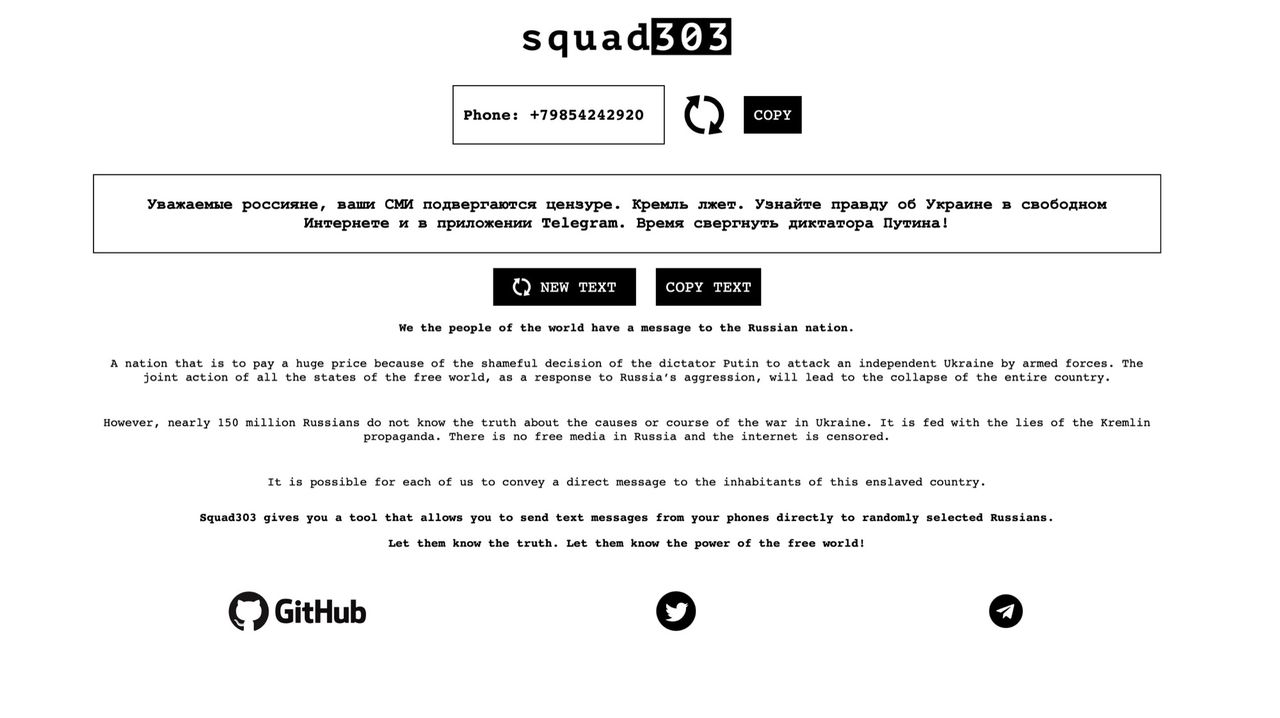 Webbsida låter vem som helst prata med ryssar