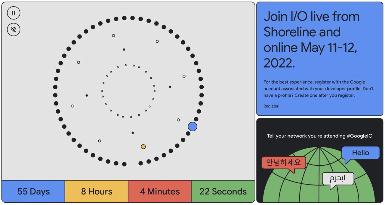 Google I/O går av stapeln 11–12 maj i år