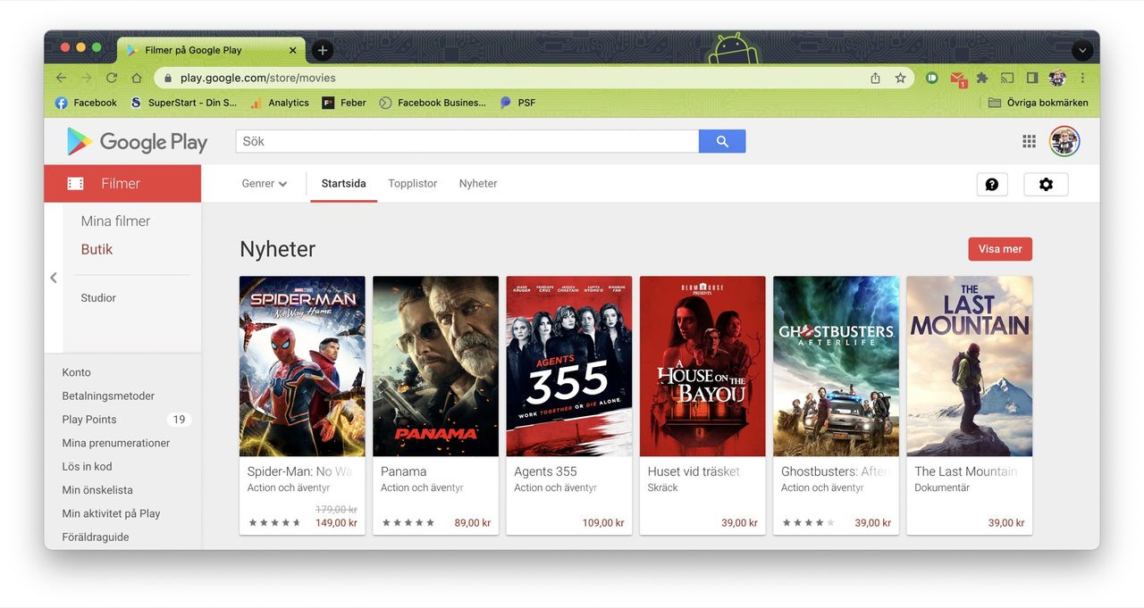 Filmer och tv-program försvinner från Google Play