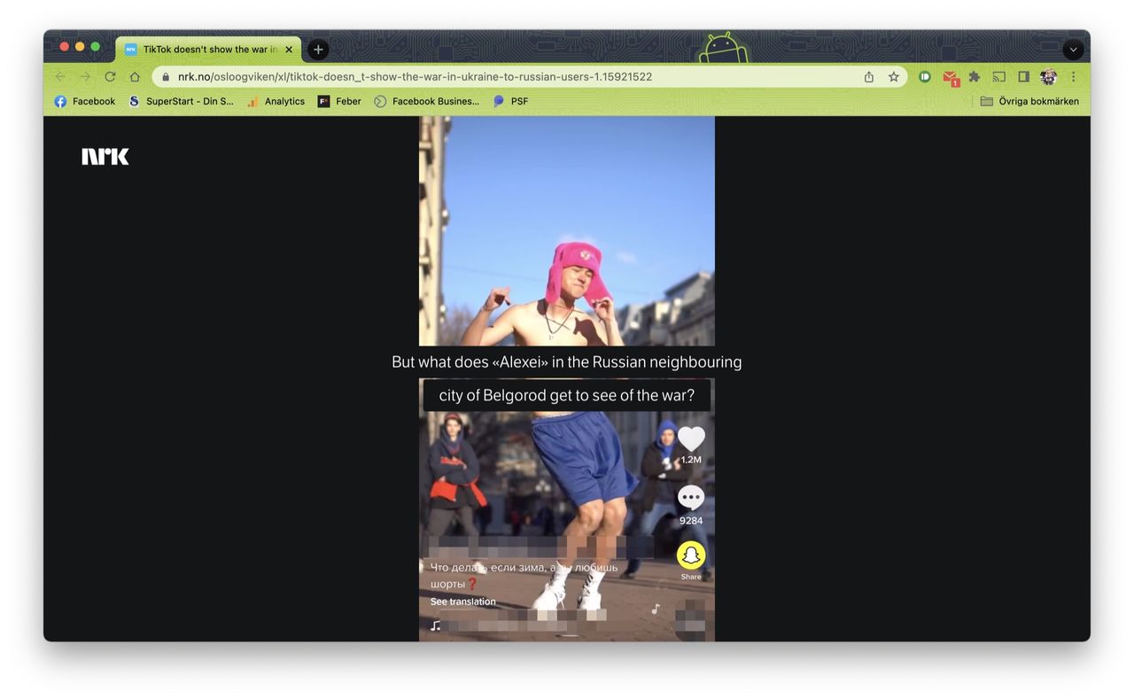 Tiktok kritiseras för desinformation om kriget