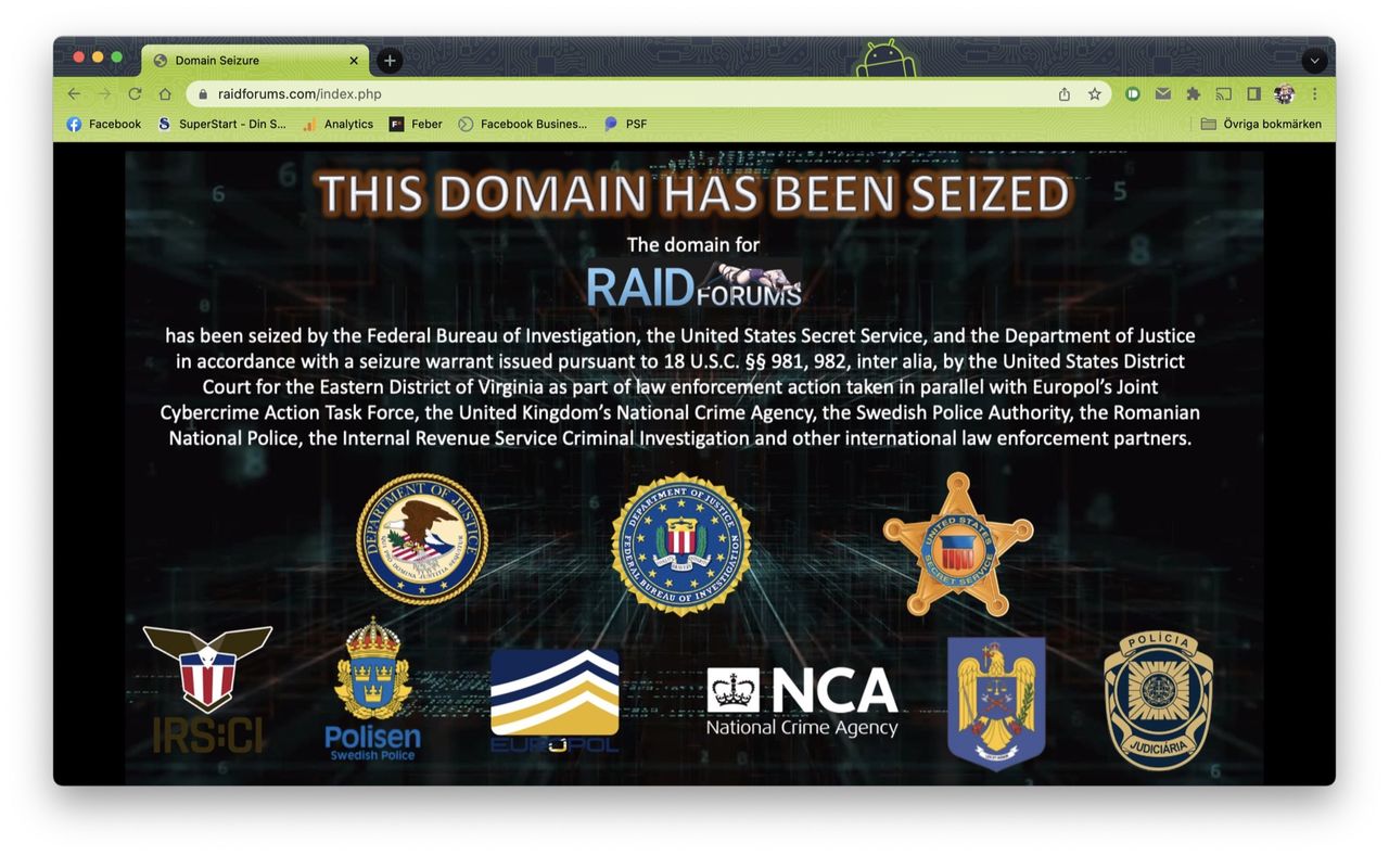 Razzia mot darknetsajten RaidForums