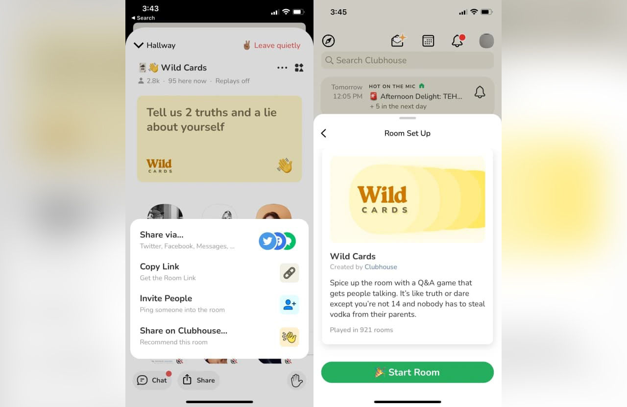 Clubhouse börjar testa spel i sin app