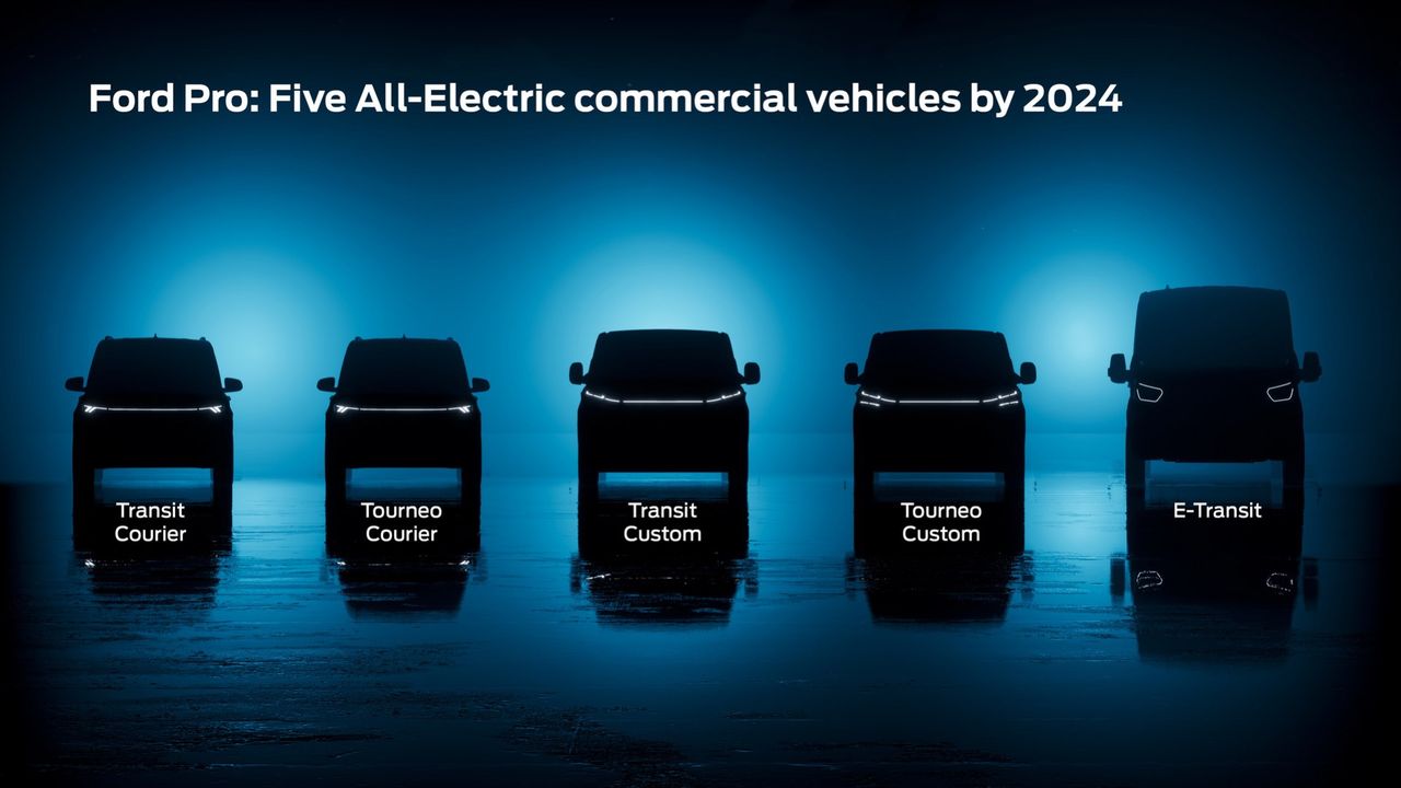 Ford teasar eldrivna Tourneo Custom