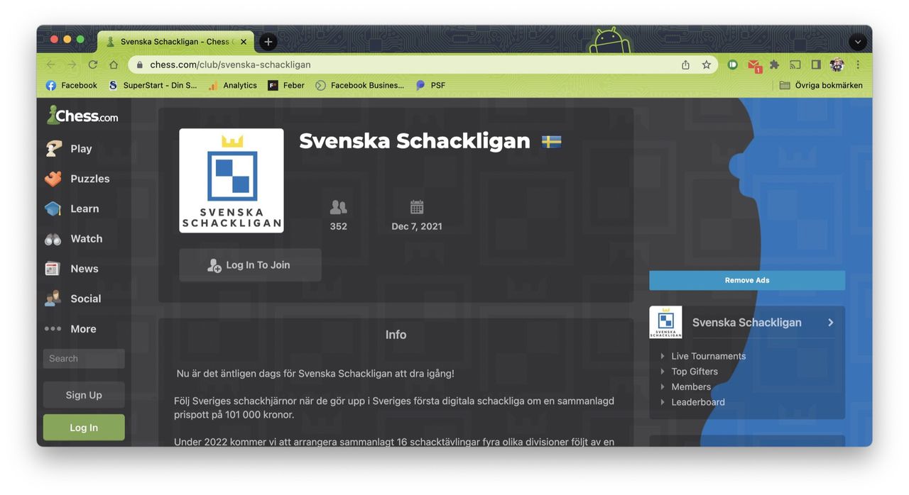 Svensk esportliga i schack startar nästa månad