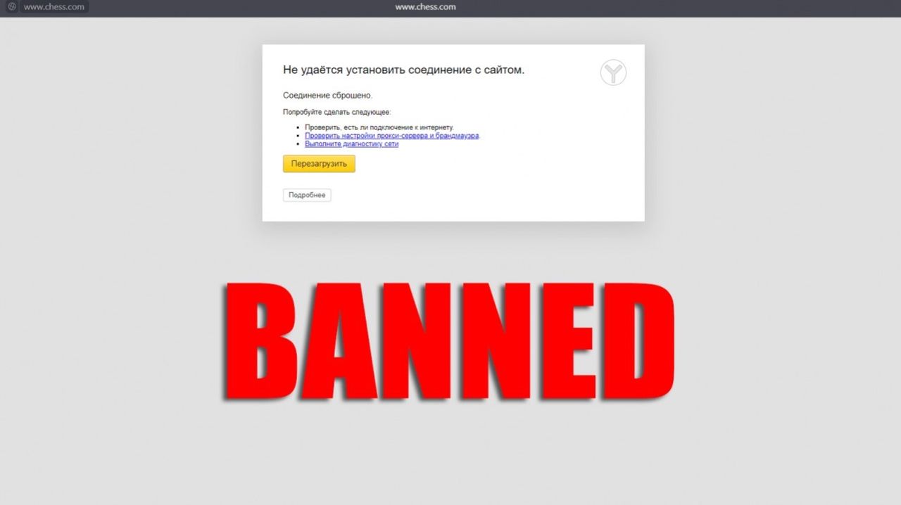 Chess.com blockerat i Ryssland
