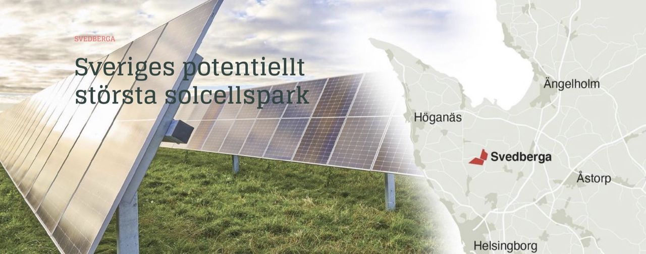 Stor solcellspark utanför Helsingborg får nej