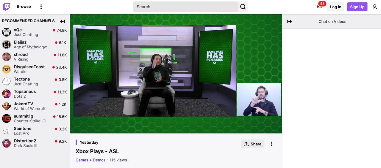 Microsoft lanserar Twitch-kanal med teckenspråk