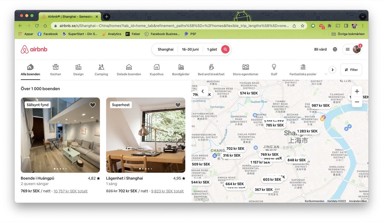 Airbnb ryktas stänga ner bokningar av boenden i Kina