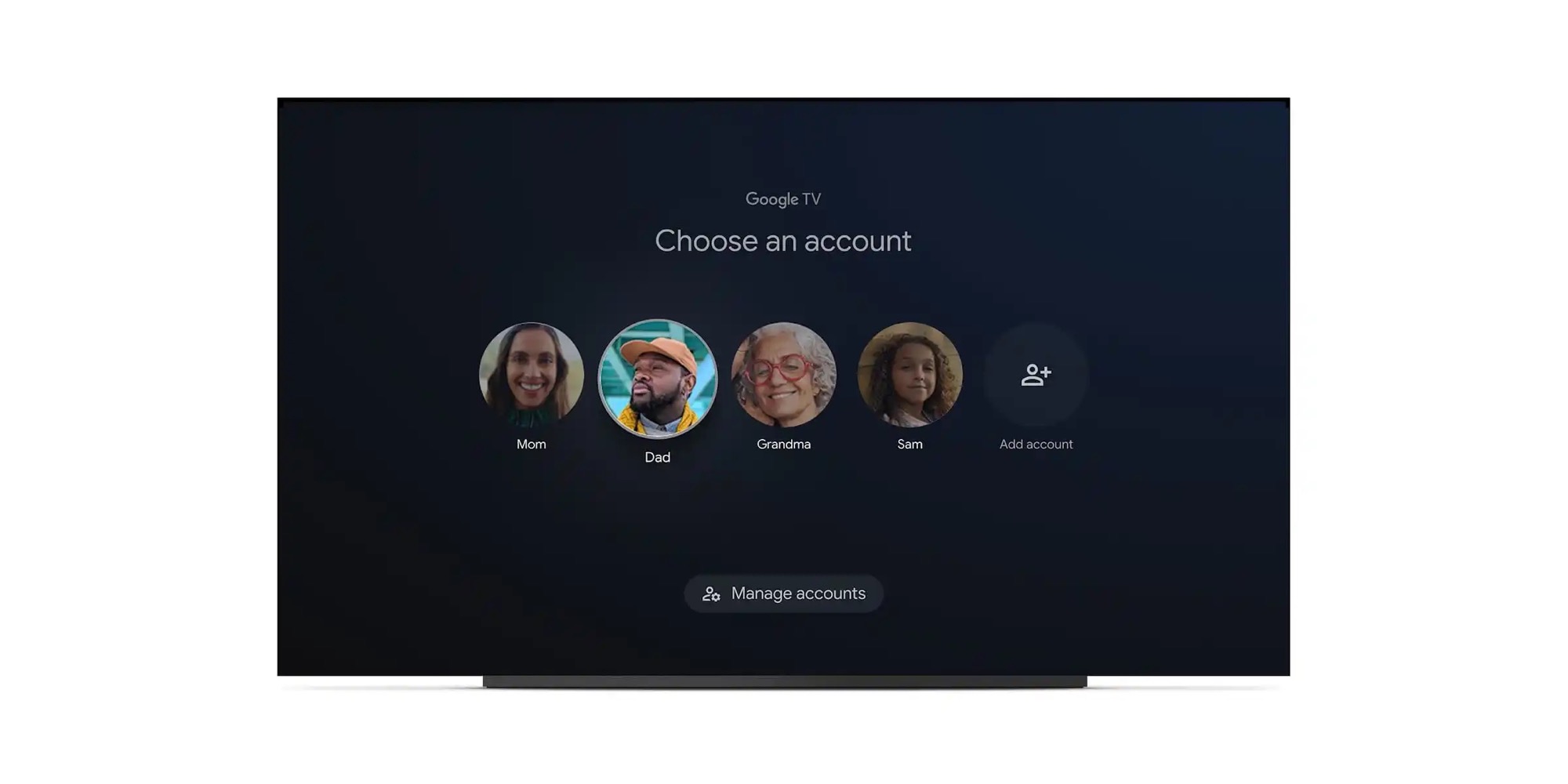 Google TV supporta i profili utente.  Ottieni consigli migliori.