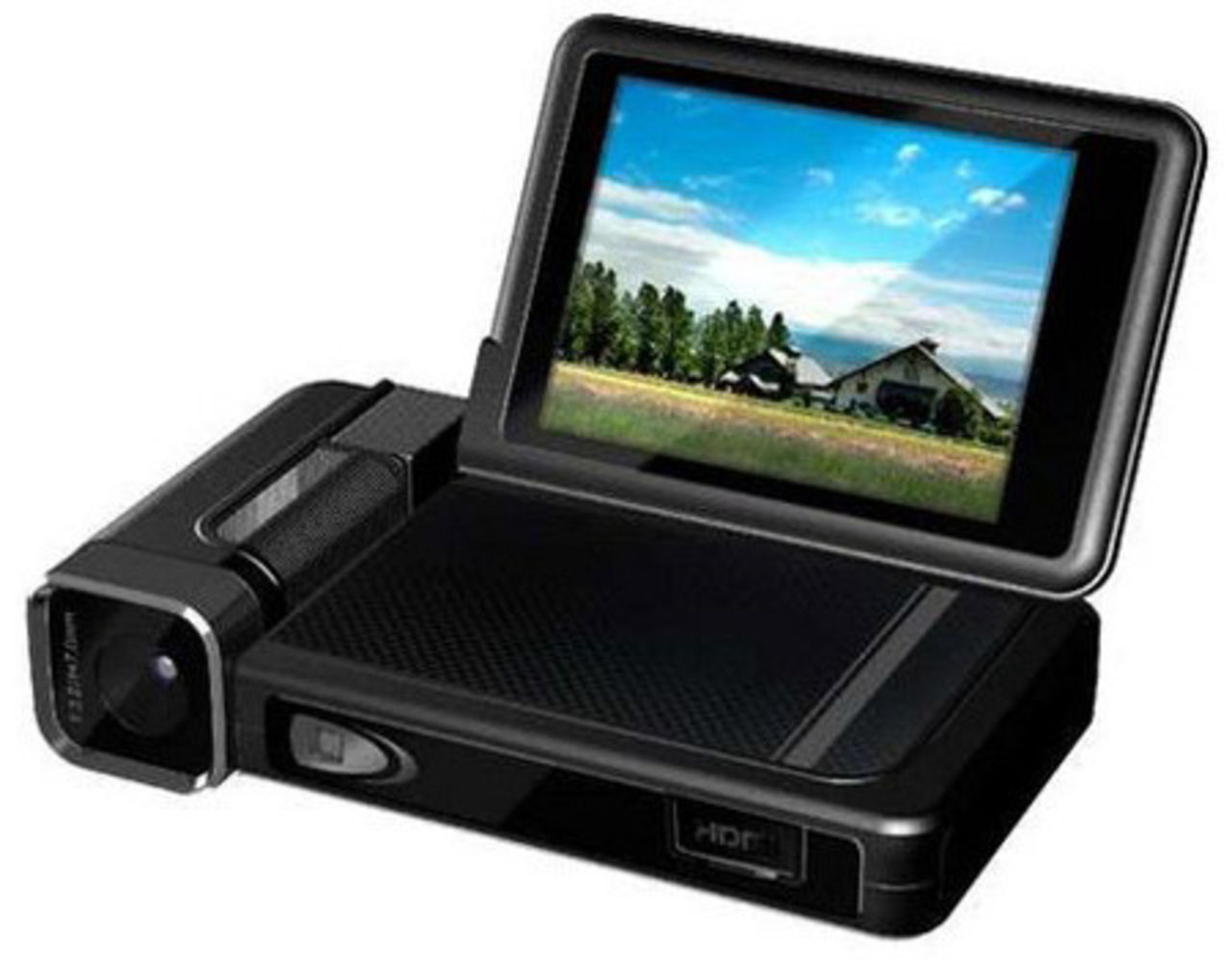 Liten videokamera som spelar in i HD