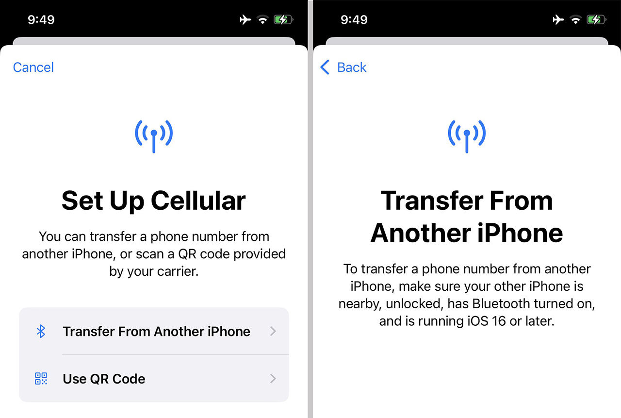 Det går att flytta eSIM med Bluetooth i iOS 16