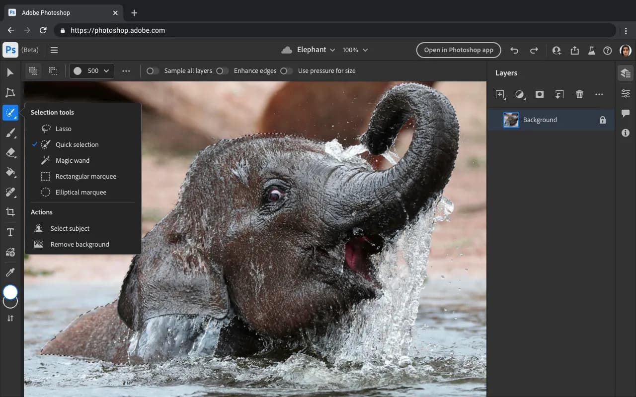 Webb-versionen av Photoshop blir gratis