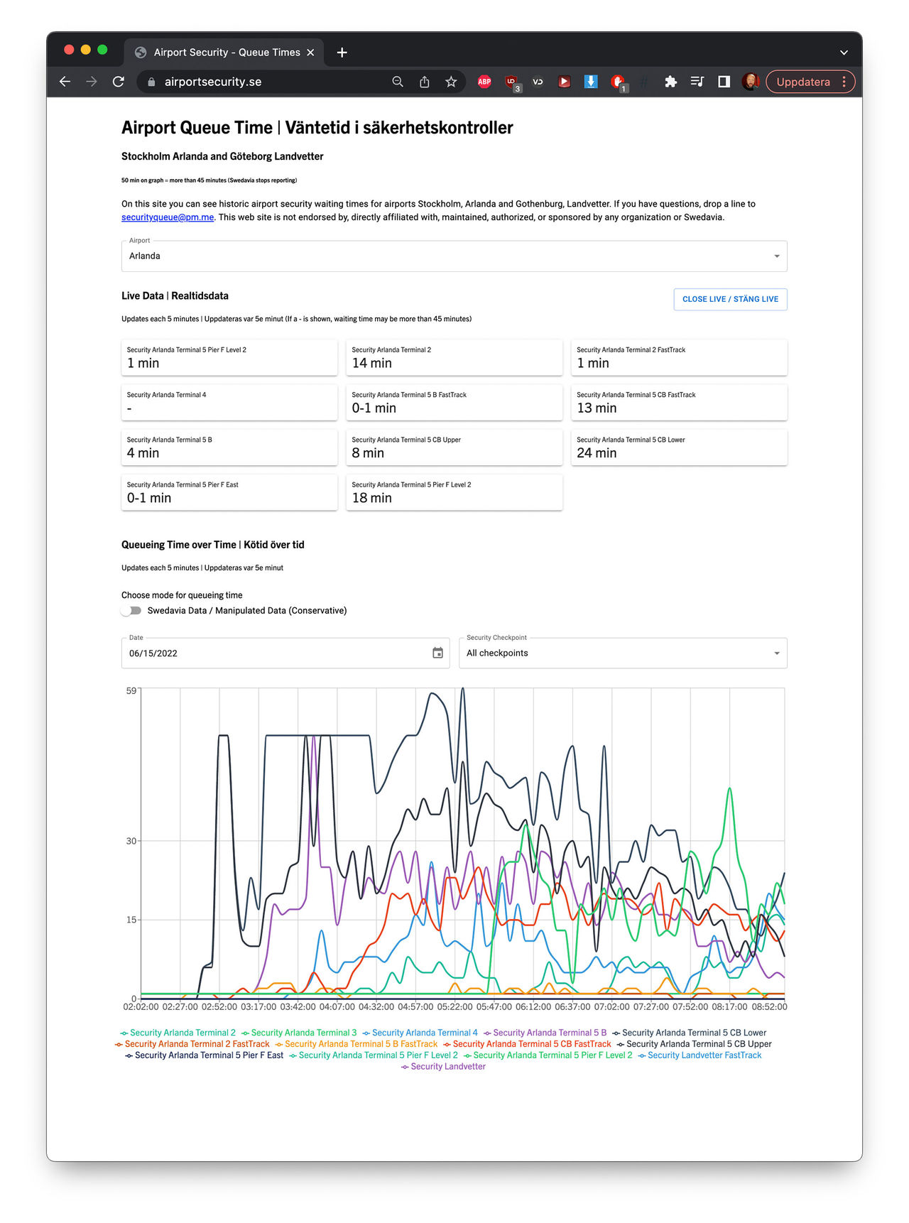 Håll koll på köerna på Arlanda och Landvetter