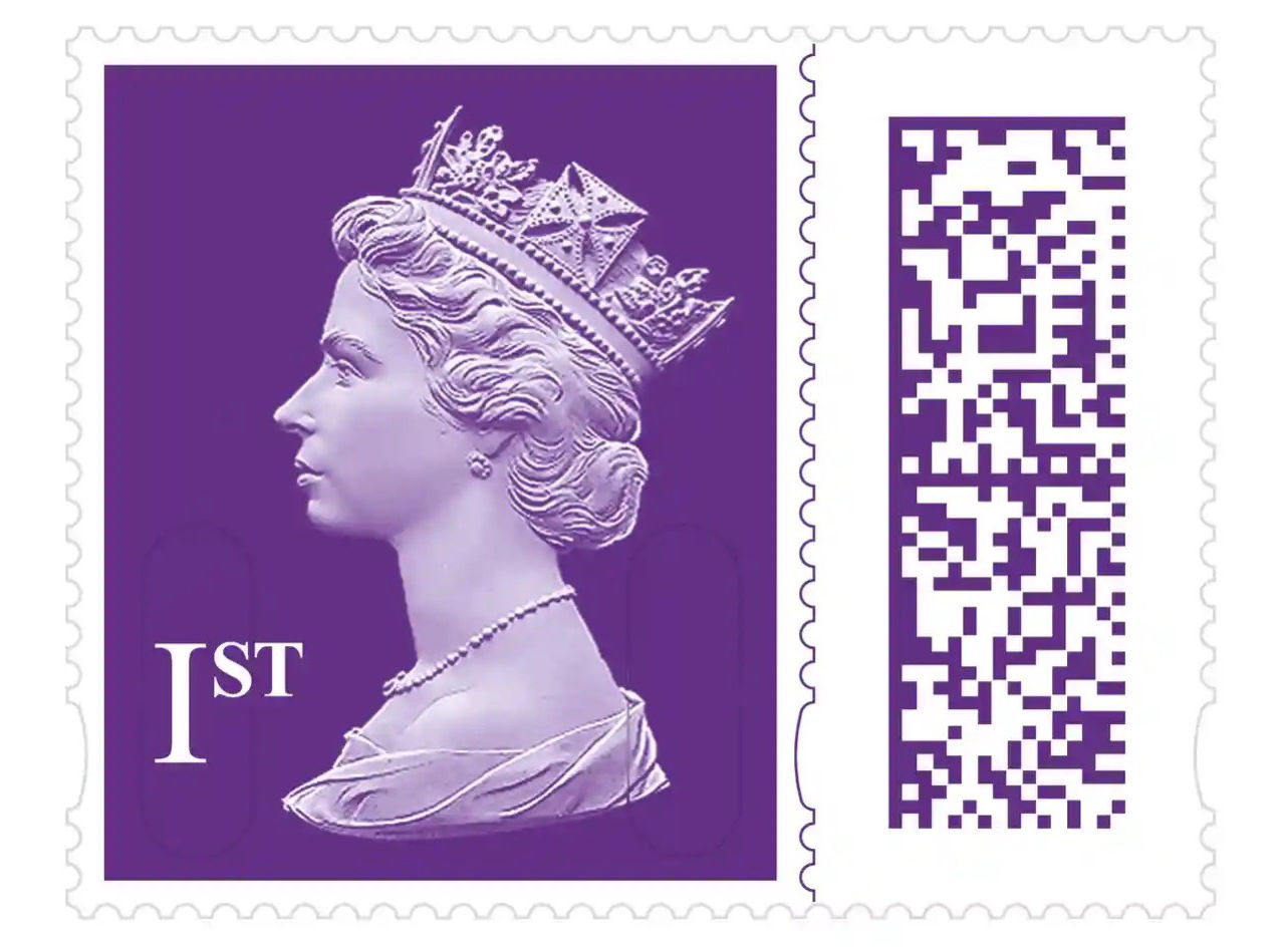 Brittiska frimärken förses med streckkoder
