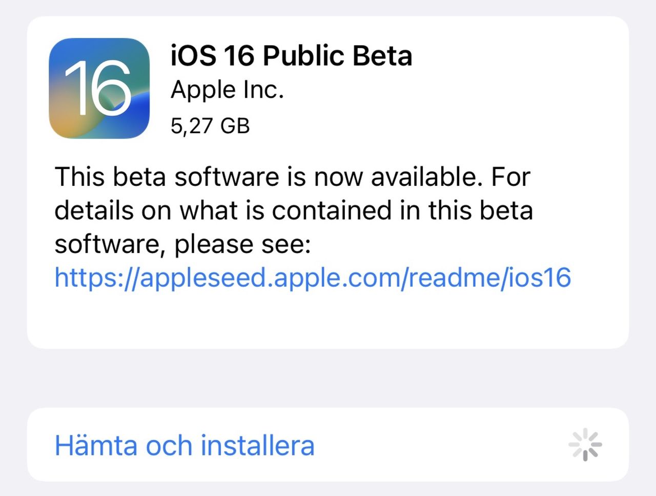 Apple släpper offentlig beta av iOS 16