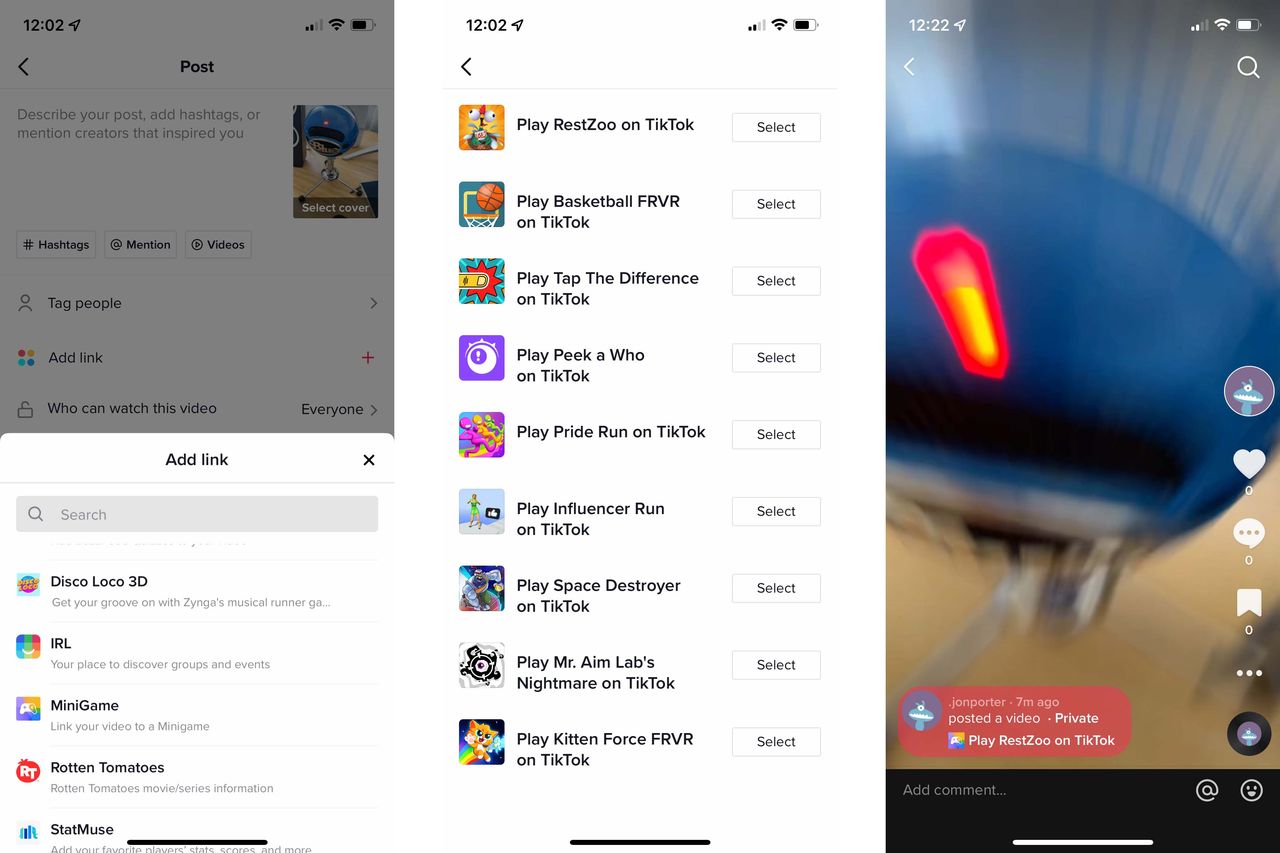 TikTok lanserar minispel i appen