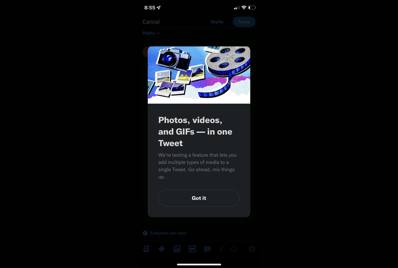 Twitter testar baka in video, bilder och GIF:ar i en tweet