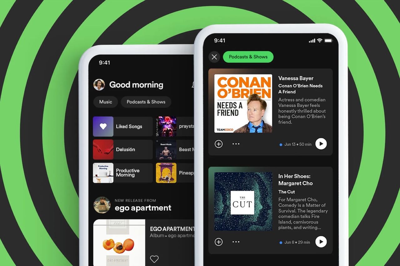 Spotify-appen får filter för musik och podcaster