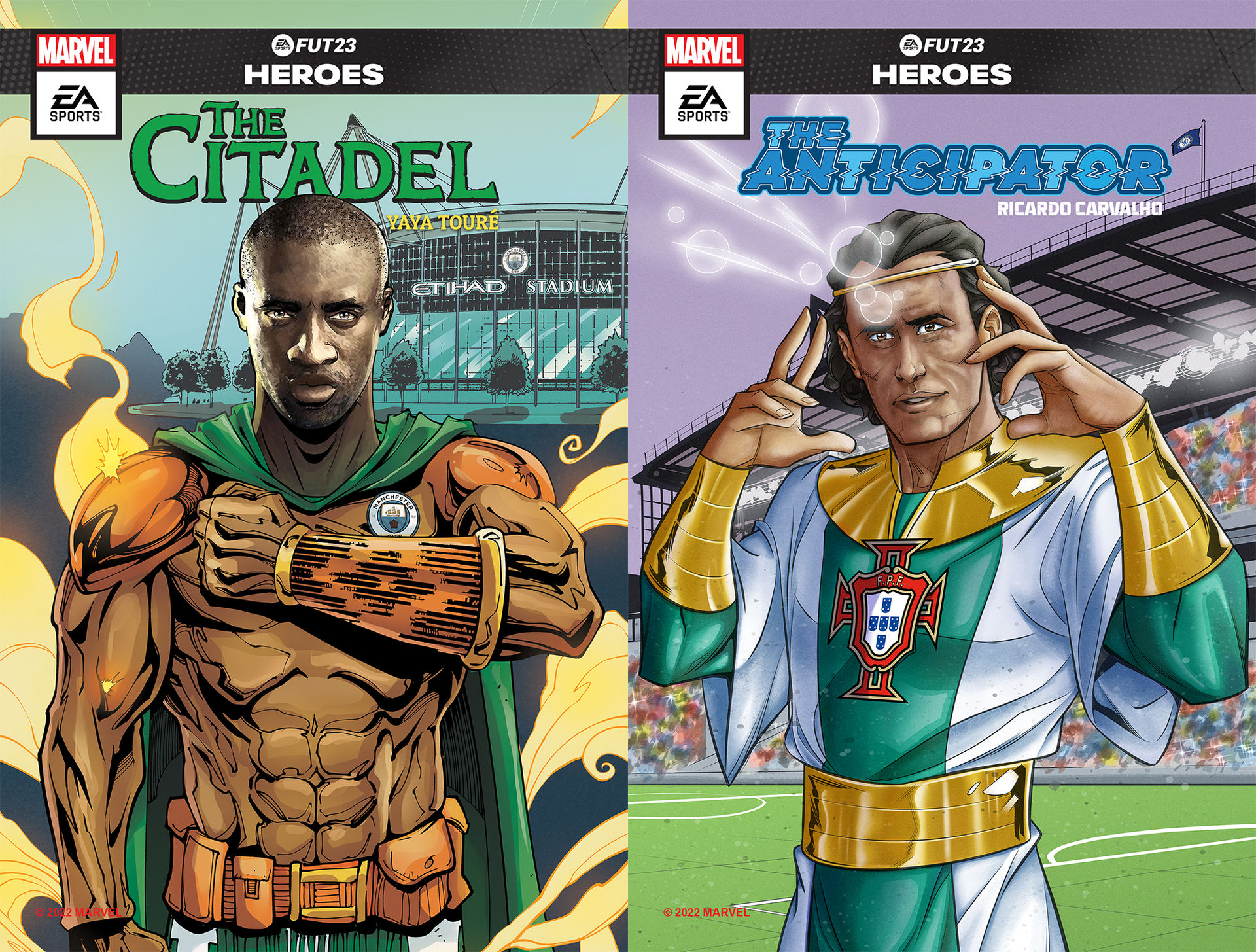 Fotbollsspelare blir Marvel-hjältar i FIFA 23