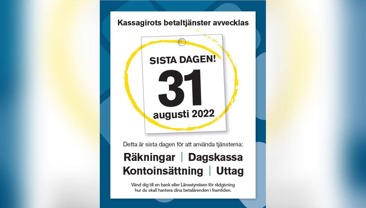 Kassagirot läggs ner