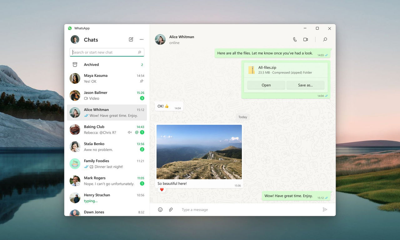 Ny version av WhatsApp släppt till Windows