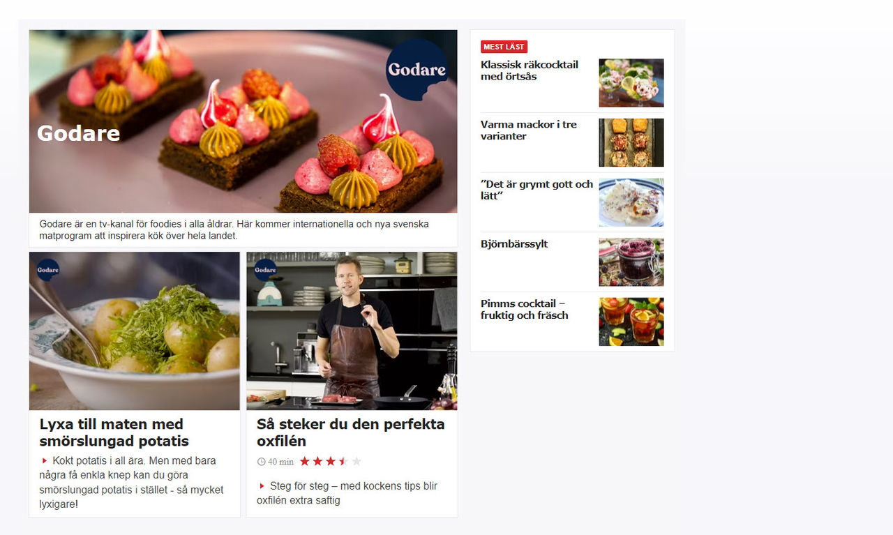 Aftonbladet lanserar matsajt