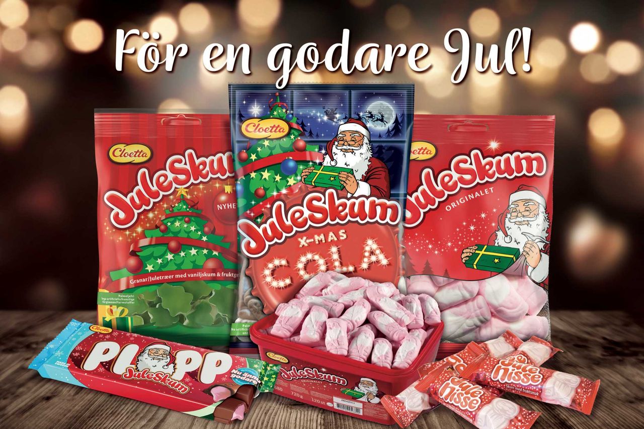 Juleskum med läskeblask-smak