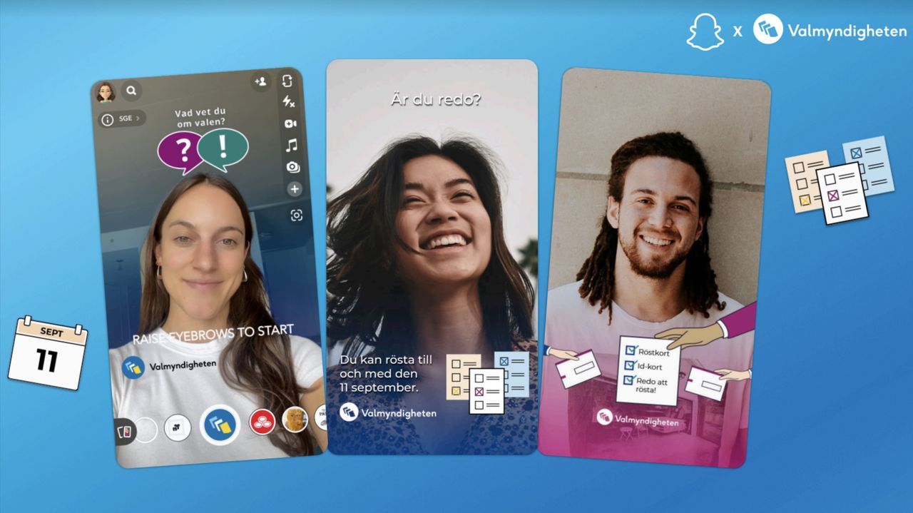 Snapchat samarbetar med Valmyndigheten