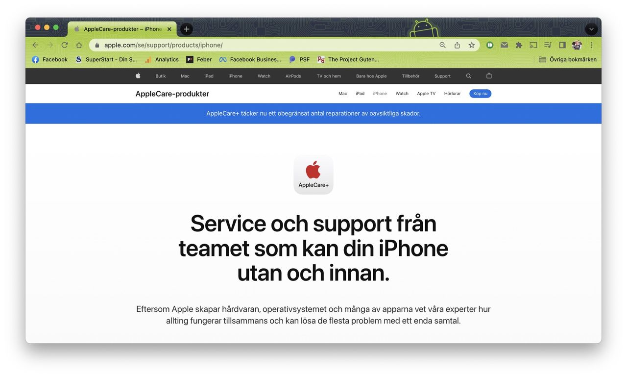 Apple Care+ blir mer fördelaktigt