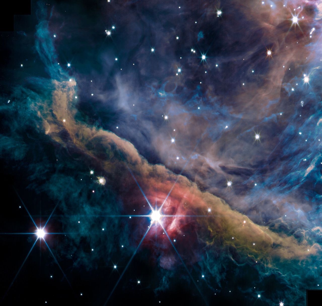 James Webb har fotat Orionnebulosan