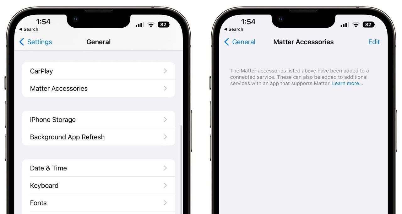 Matter dyker upp i iOS 16.1 och Android
