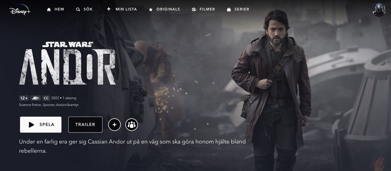 Nu kan du kolla in Andor på Disney+