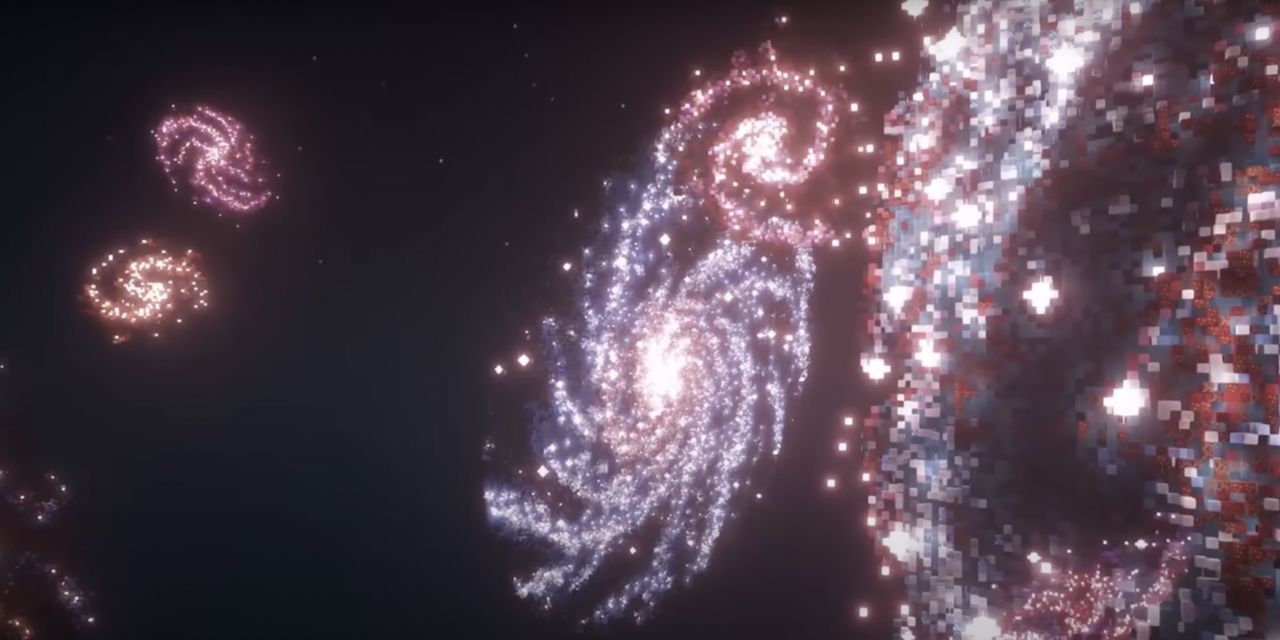 Kolla in universum byggt i Minecraft