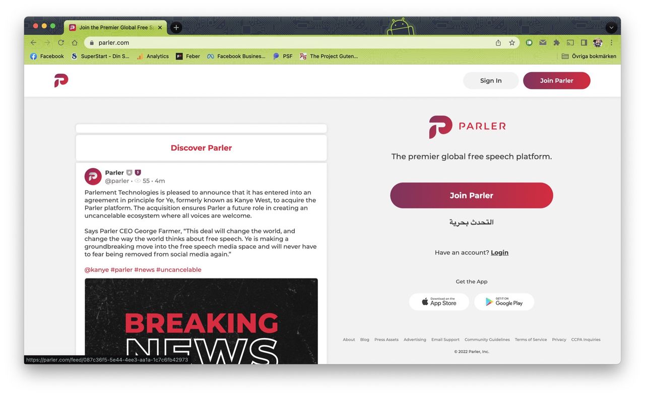 Kanye West köper sociala medie-plattformen Parler