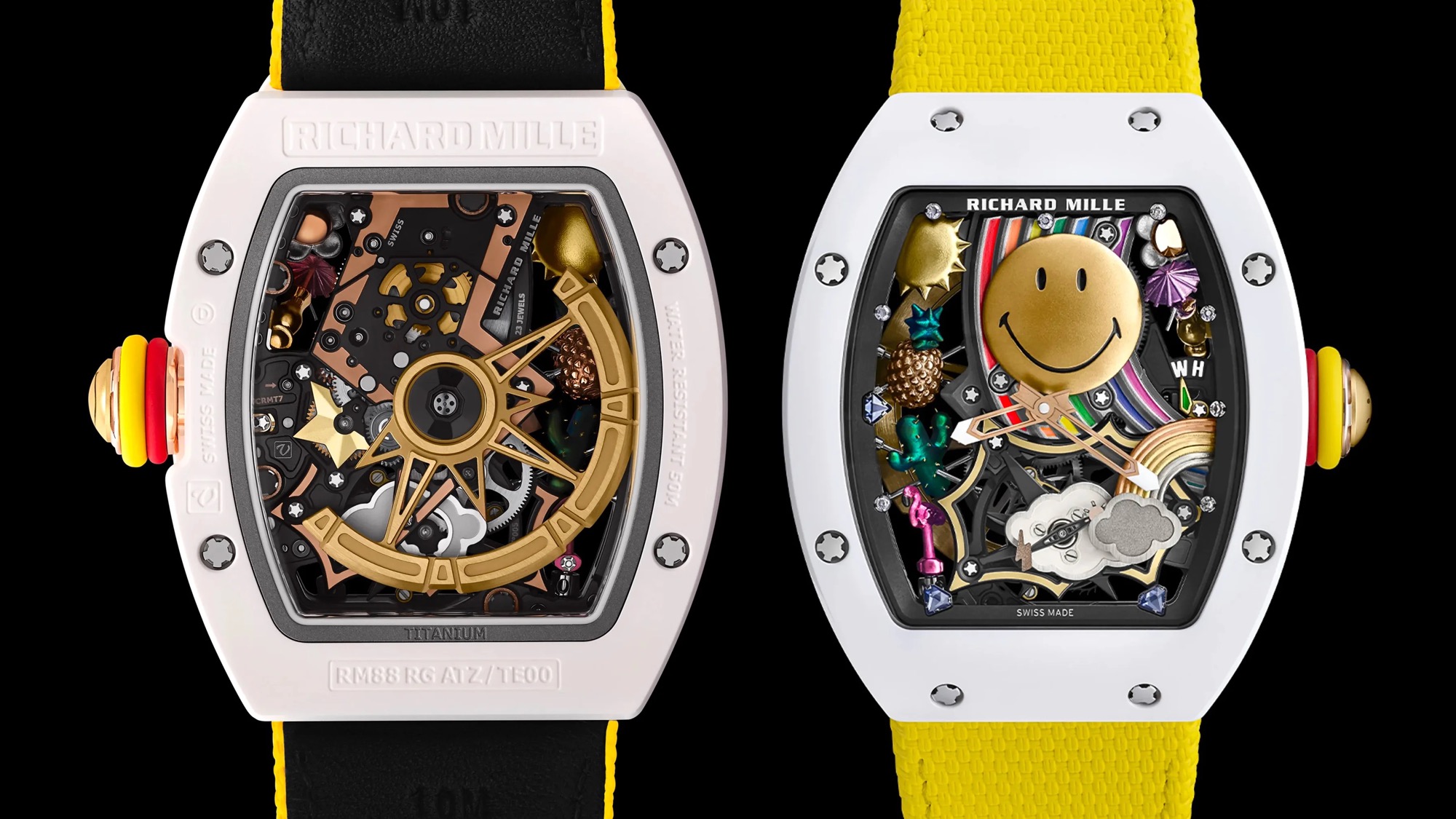 Richard Mille Sl pper Exklusiv Emoji klocka RM 88 Automatic Tourbillon 