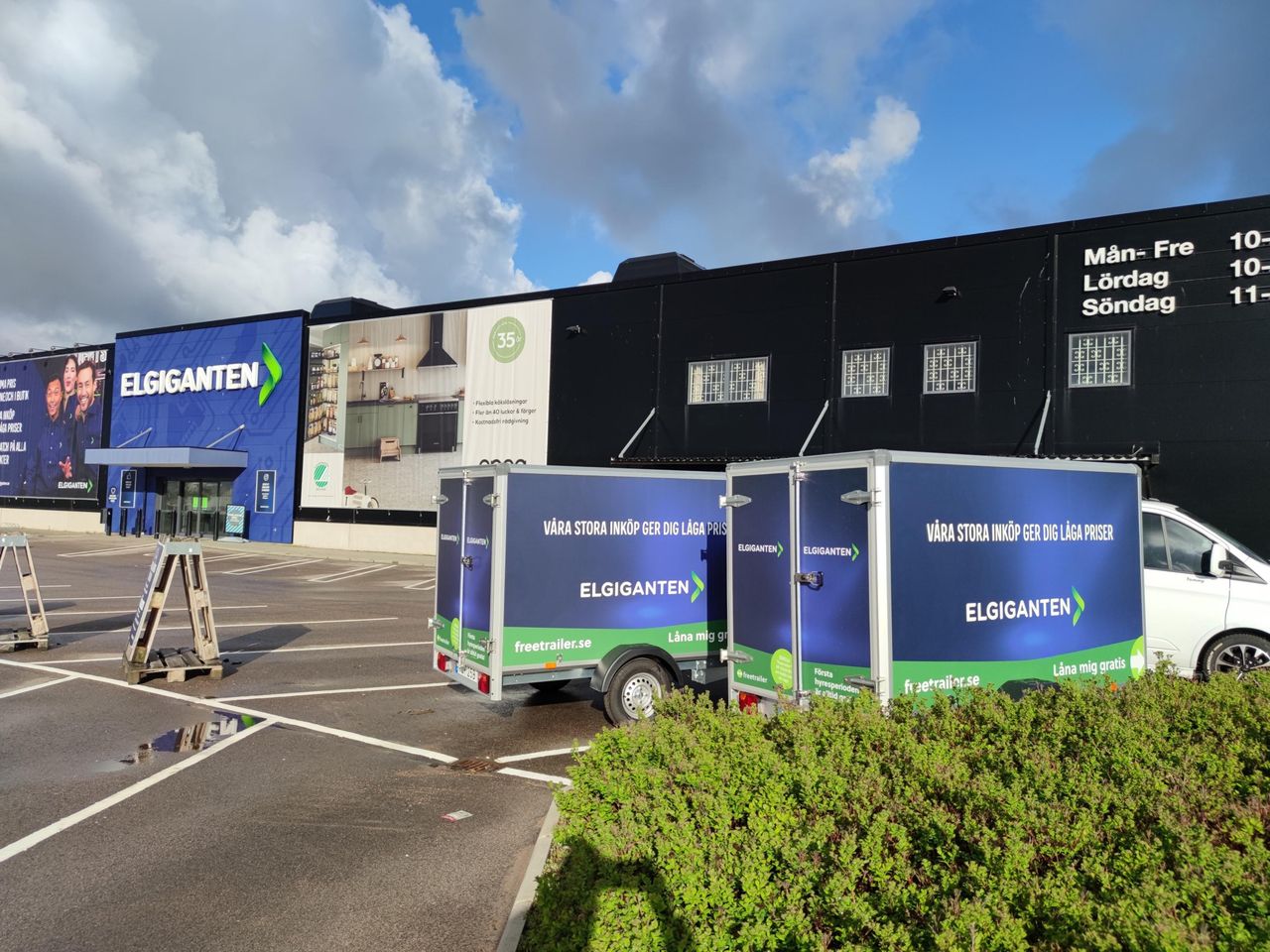 Nu börjar Elgiganten också med gratis släp