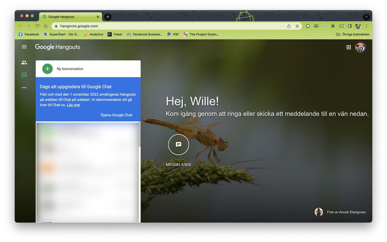 Idag dör Google Hangouts
