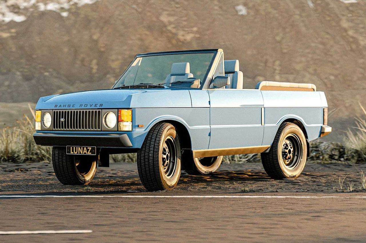 Två elkonverterade Range Rovers