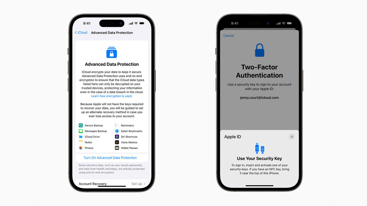 Fler kategorier i iCloud blir end-to-end-krypterade
