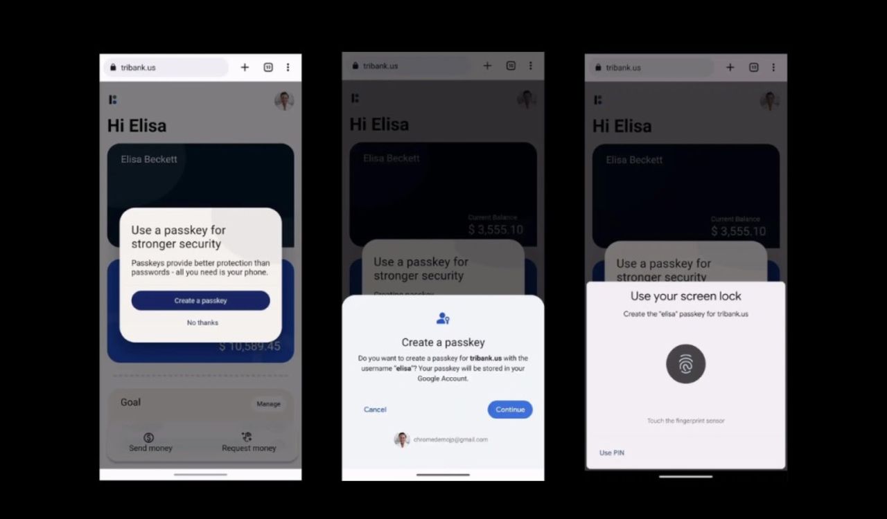 Chrome 108 får stöd för passkey