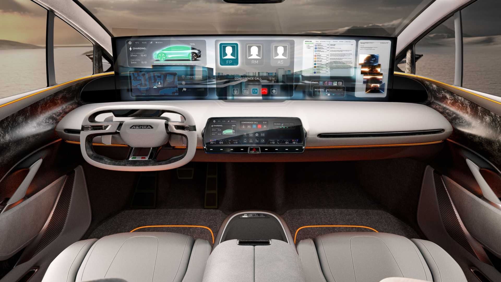 Den eldrivna suven Aehra har sjukt stor skärm på insidan