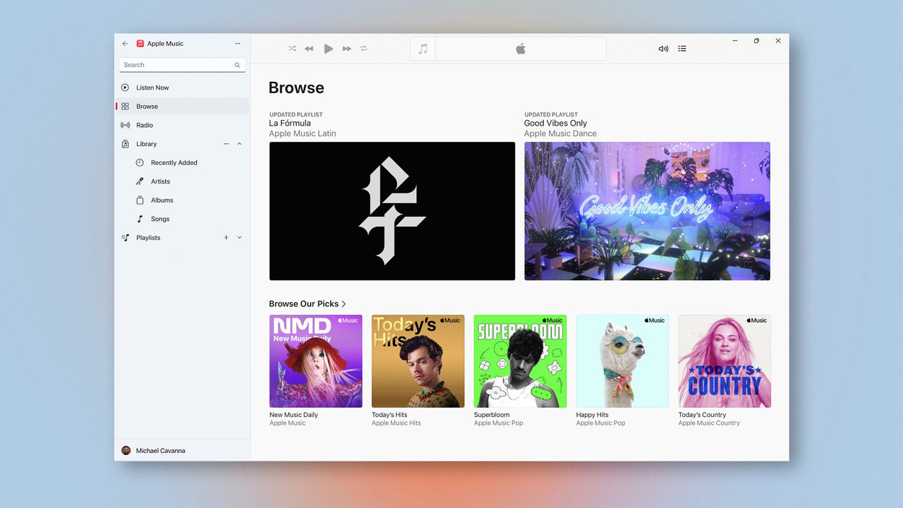 Appar för Apple Music och TV dyker upp på Windows