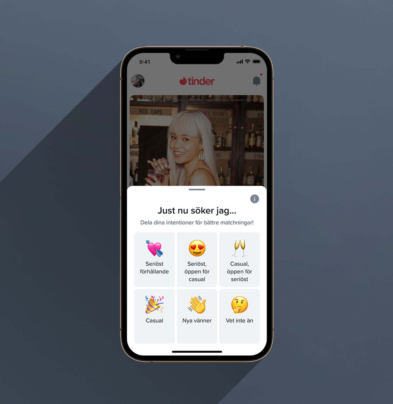 Berätta vad du söker på Tinder