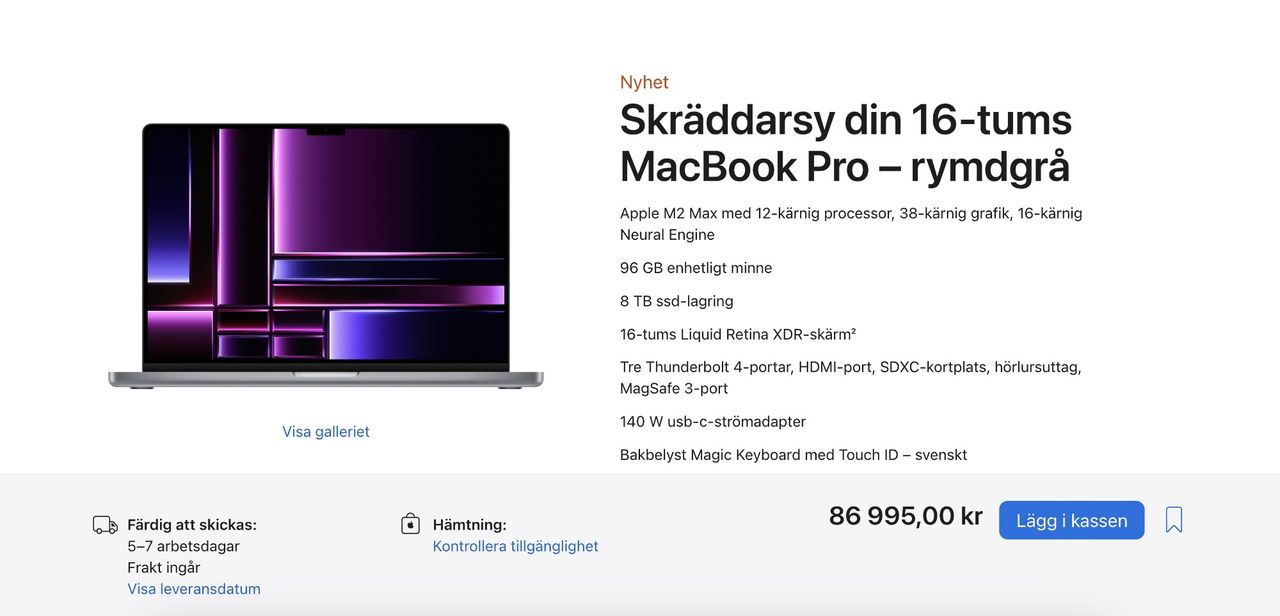 Fetaste MacBook Pro kostar nu 87.000 kronor