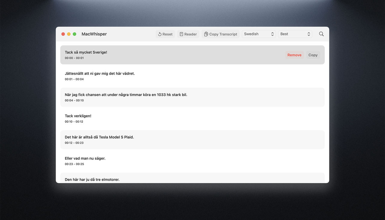Fixa transkribering på din Mac