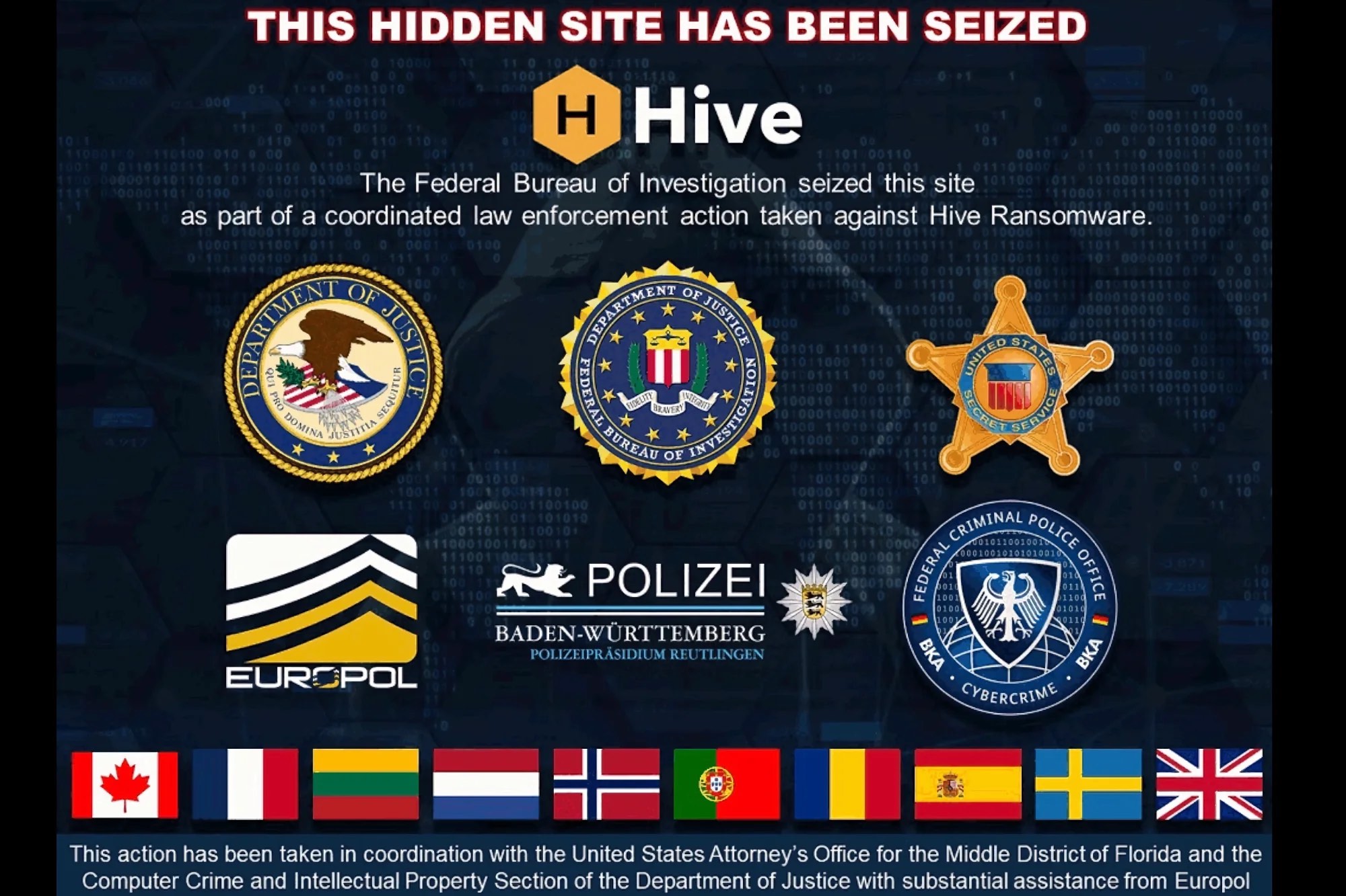 The FBI stops the Hive ransomware gang.  With the help of, among other things, the Swedish police.