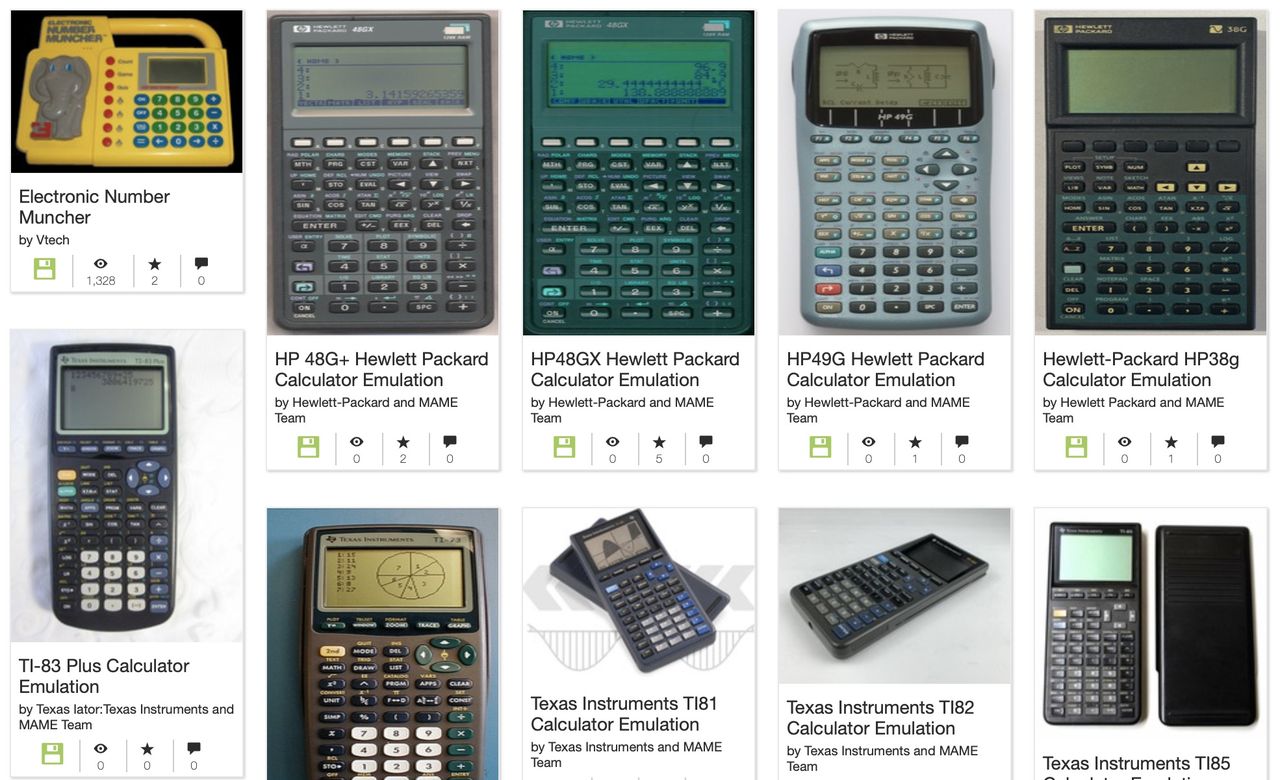 Testa gamla kalkylatorer online