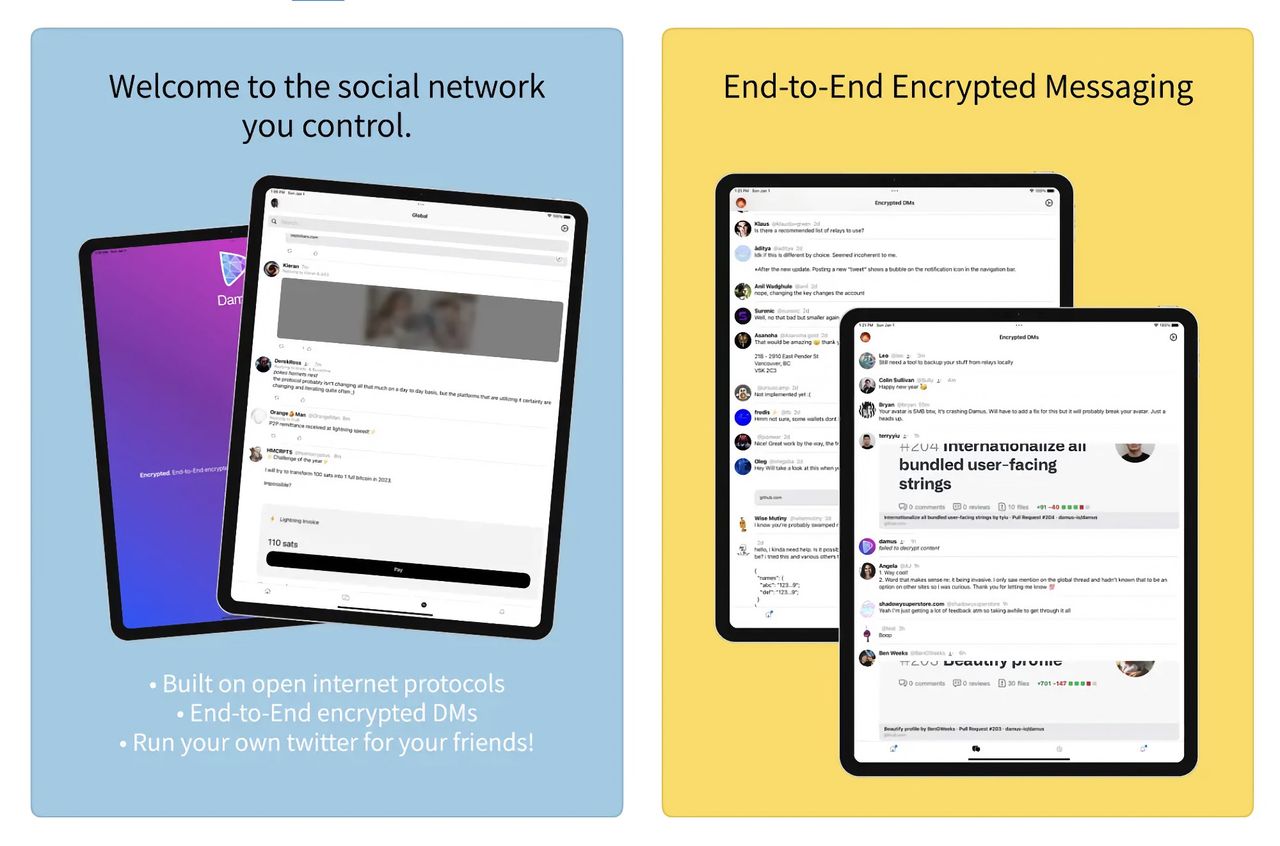Sociala medie-appen Damus finns nu i App Store