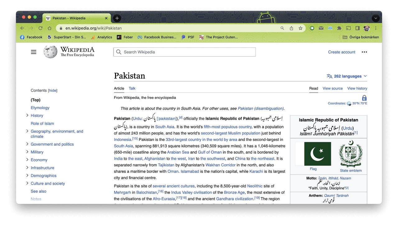 Wikipedia inte längre blockerat i Pakistan